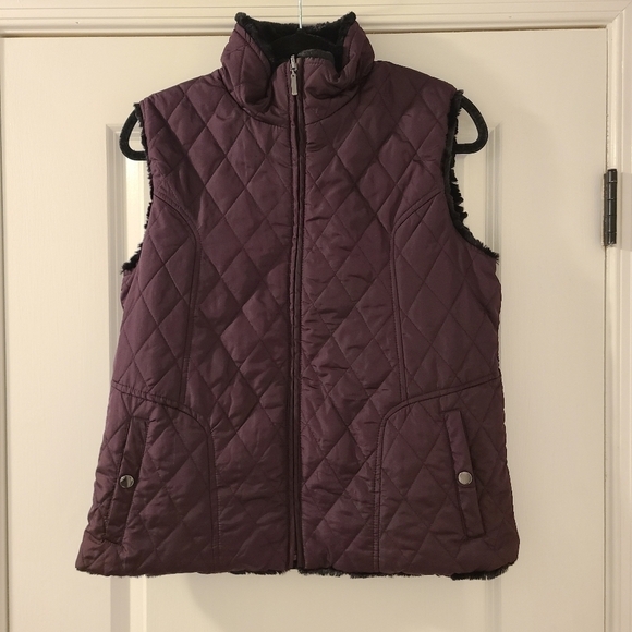 Giacca black and purple reversible vest Size Medium - Picture 1 of 9